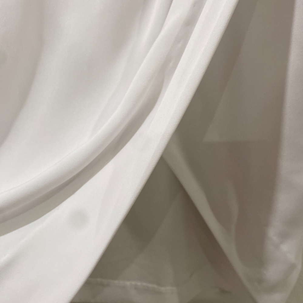 White MLM size S long sleeve wrap, elastic waste ,mini dress - Picture 6 of 9